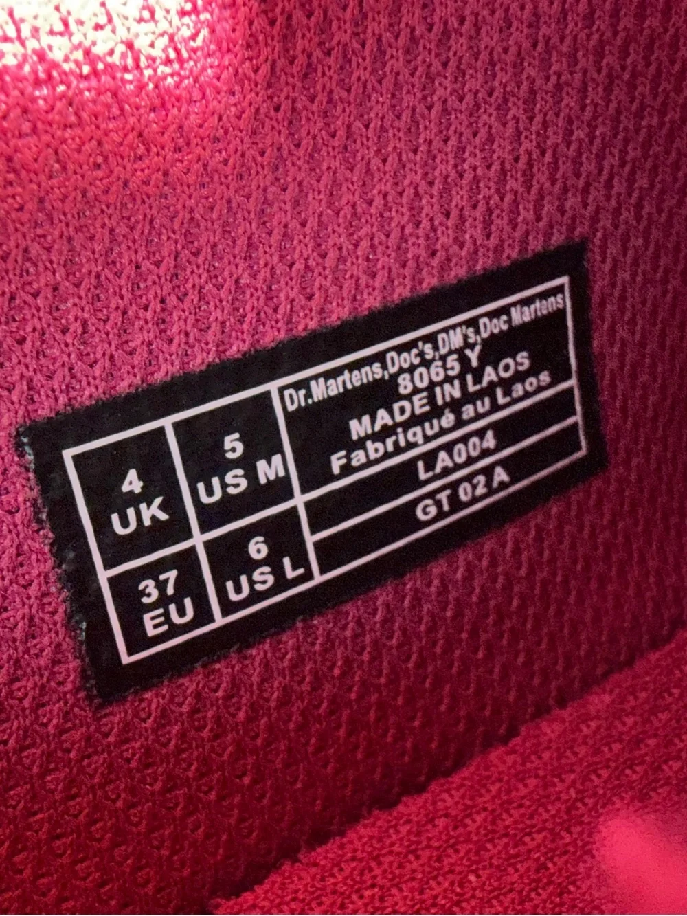 Dr. Martens Kids Glitter Mary Jane Shoes in Hot Pink